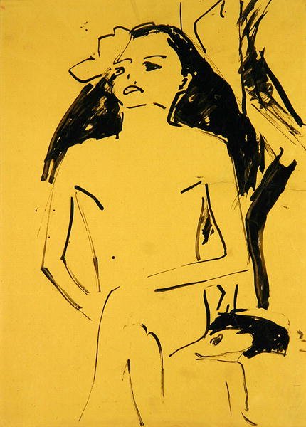 Marzella hiukset alaspäin tekijältä Ernst Ludwig Kirchner