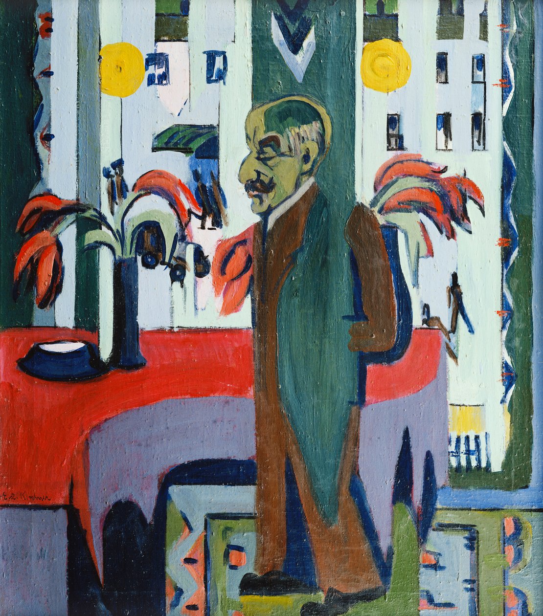 Max Liebermann studiossaan; Max Liebermann studiossaan, 1926 tekijältä Ernst Ludwig Kirchner