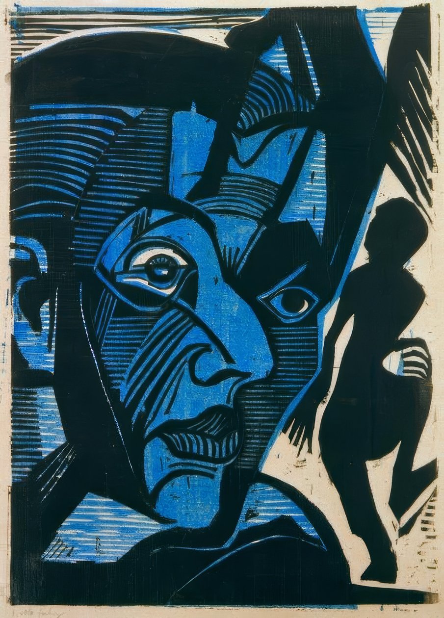 Melancholie der Berge (Selbstbildnis) tekijältä Ernst Ludwig Kirchner