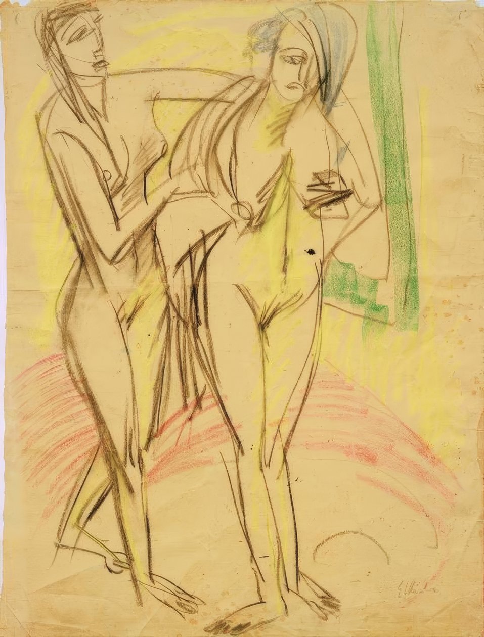 Nach dem Bade tekijältä Ernst Ludwig Kirchner