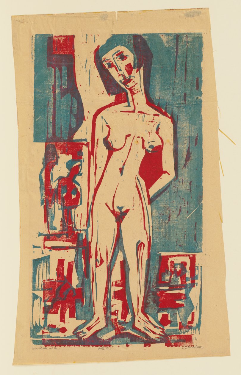 Nackte Lena tekijältä Ernst Ludwig Kirchner