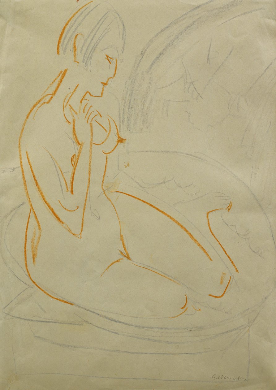 Alaston; Akt, tekijältä Ernst Ludwig Kirchner