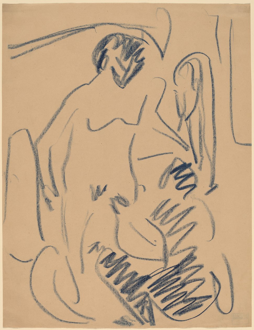 Alaston rannalla tekijältä Ernst Ludwig Kirchner