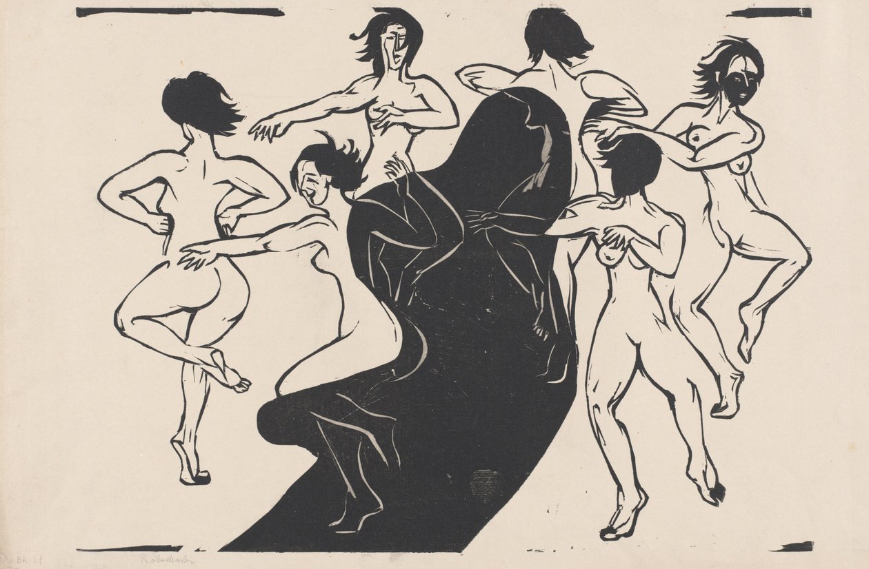 Alastomat tanssivat varjon ympärillä tekijältä Ernst Ludwig Kirchner