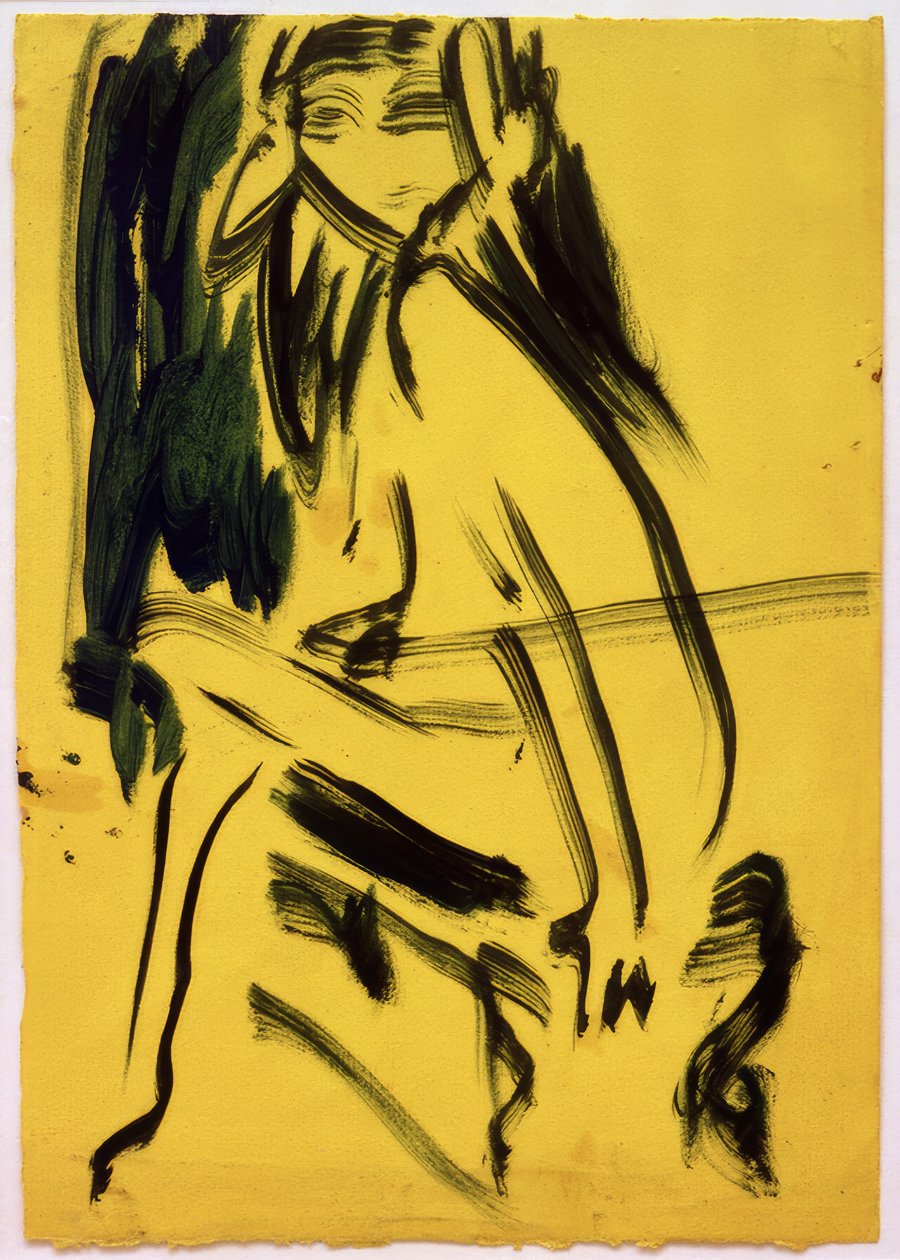 Nimetön (istuva tyttö) tekijältä Ernst Ludwig Kirchner