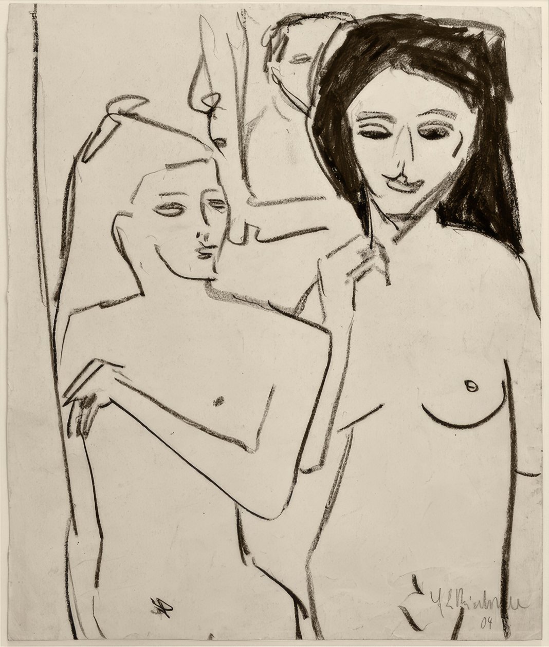 Nimetön (kaksi alaston tyttöä) tekijältä Ernst Ludwig Kirchner