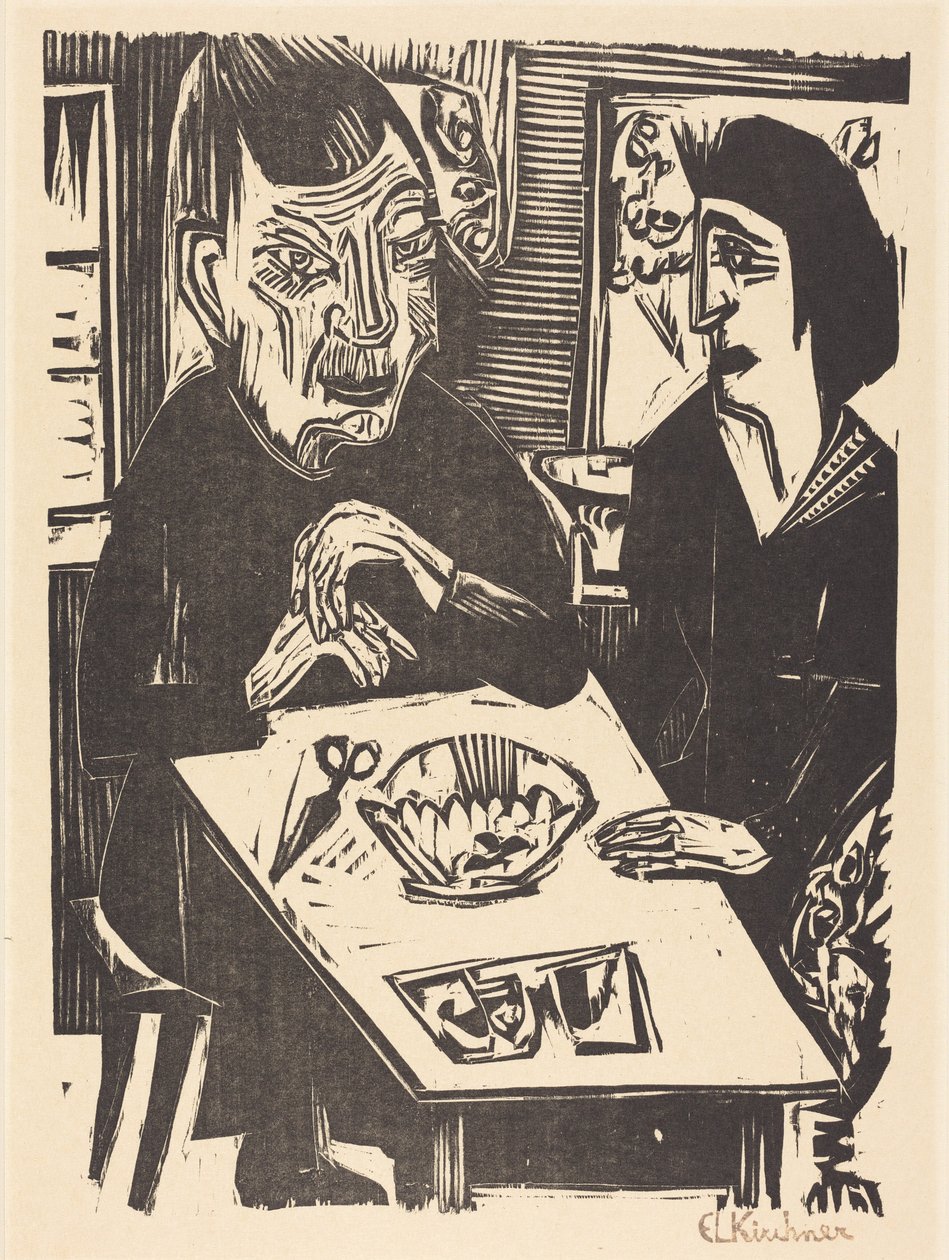 Vanha ja nuorempi nainen tekijältä Ernst Ludwig Kirchner
