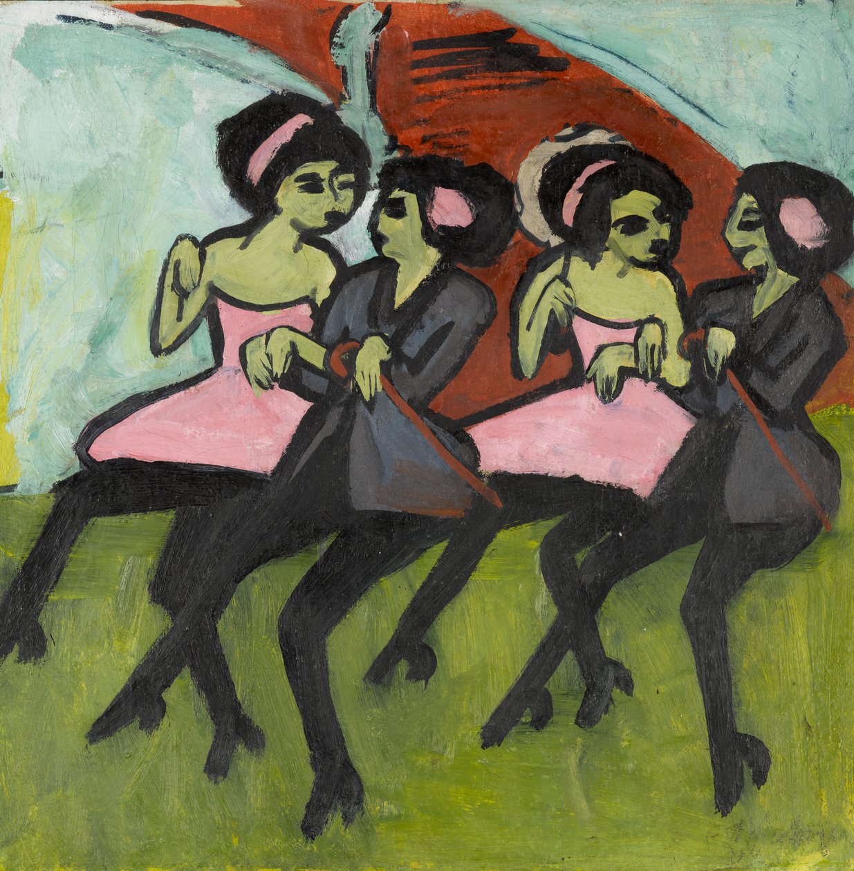 Panama Dancers, 1910-1911 tekijältä Ernst Ludwig Kirchner