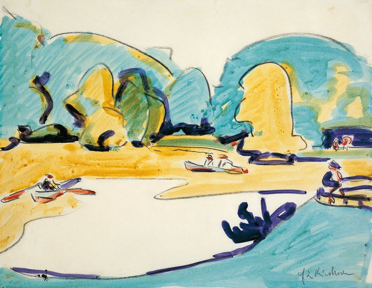 Puisto Dresdenissä tekijältä Ernst Ludwig Kirchner
