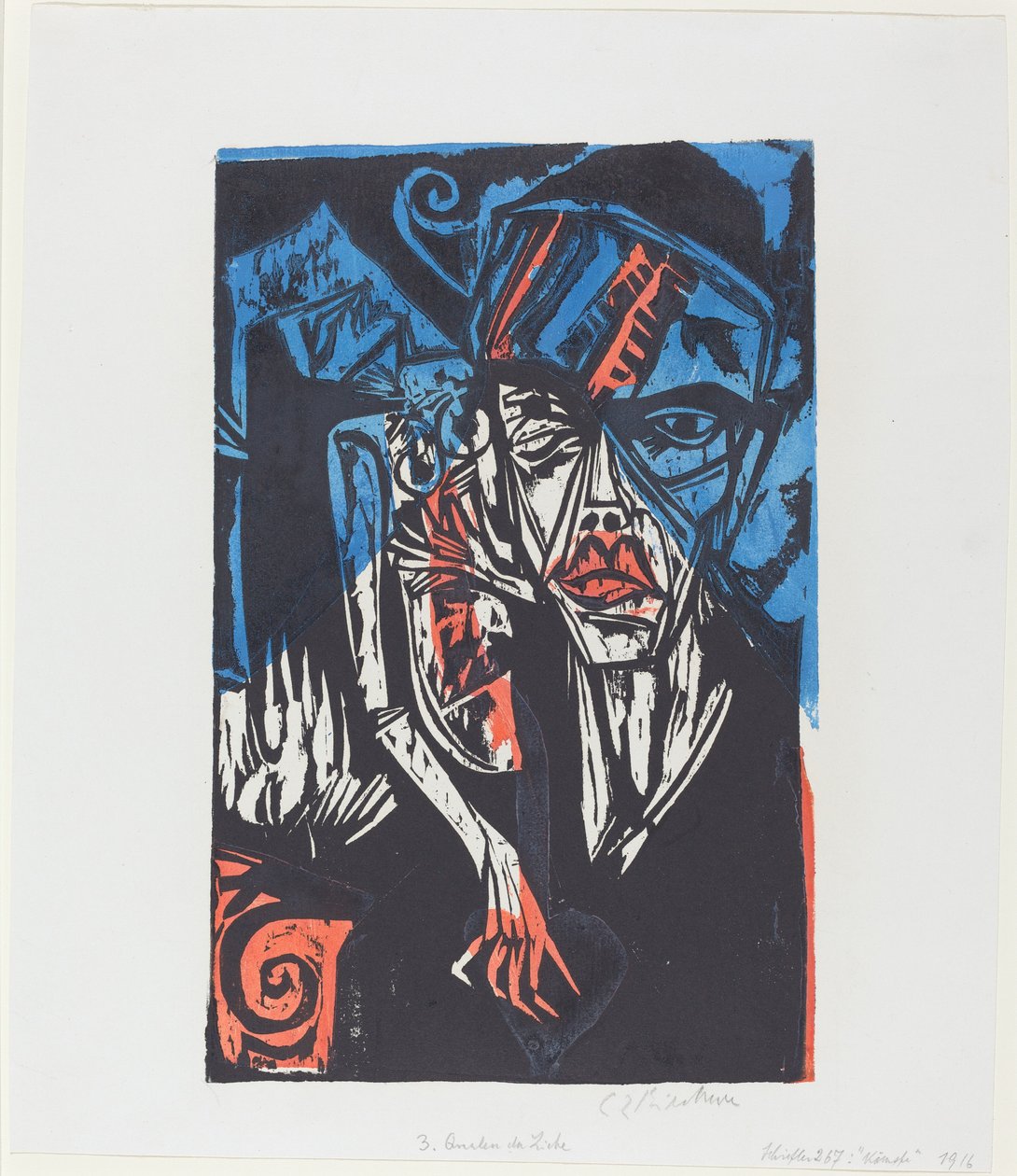 Peter Schlemihlin ihmeellinen tarina: taistelut. Rakkauden kärsimykset (Peter Schlemihlin ihmeellinen tarina: Taistelut. Rakkauden tuska) tekijältä Ernst Ludwig Kirchner