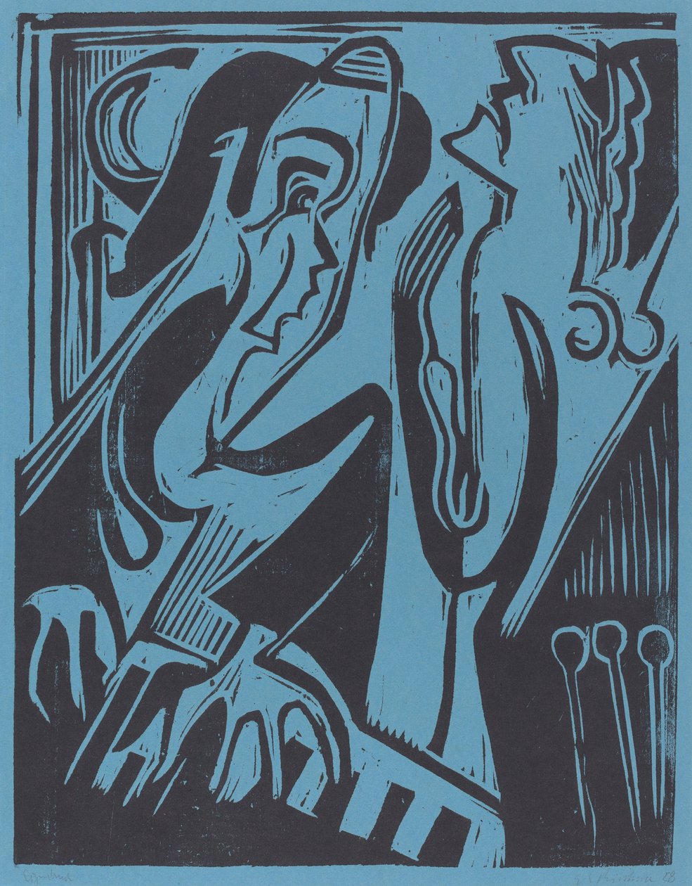 Pianisti ja laulaja tekijältä Ernst Ludwig Kirchner