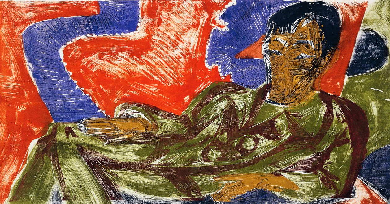 Taidemaalari Otto Muellerin muotokuva tekijältä Ernst Ludwig Kirchner