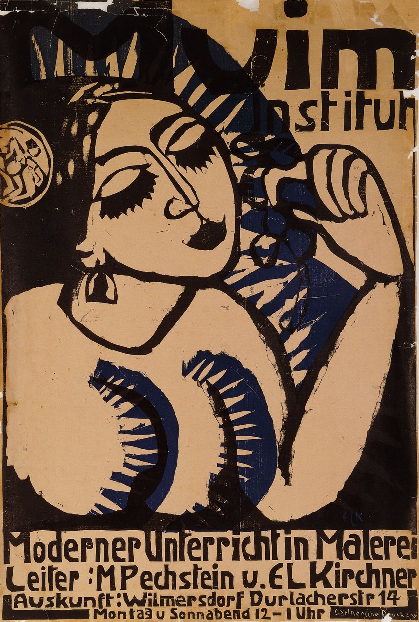 Poster Institute Muim; Plakat Muim Institut, 1911 tekijältä Ernst Ludwig Kirchner