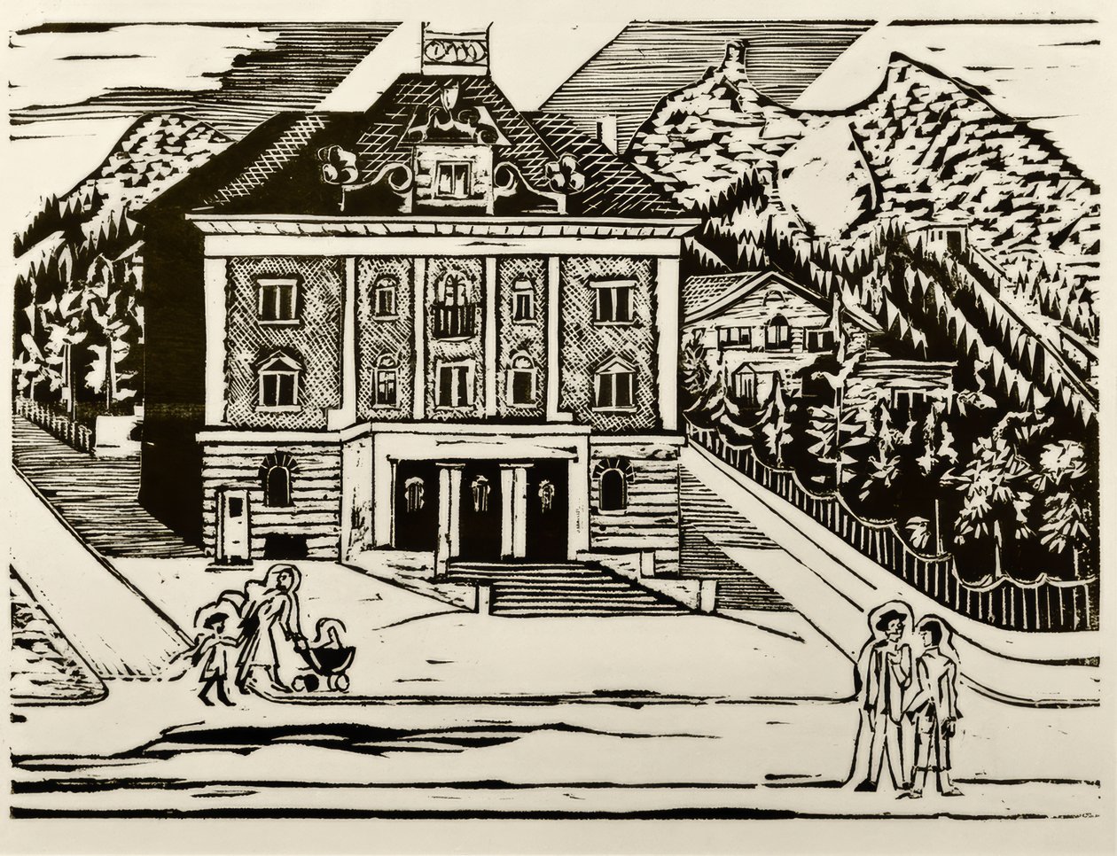 Postitoimisto Davos tekijältä Ernst Ludwig Kirchner