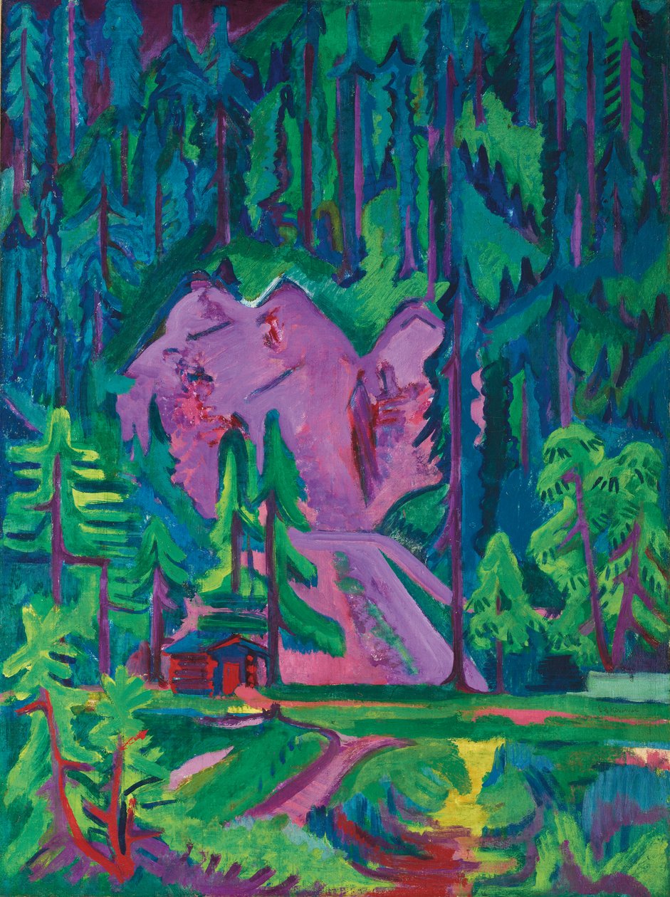 Louhos Wildbodenissa; Louhos Wildbodenissa, noin 1923 tekijältä Ernst Ludwig Kirchner