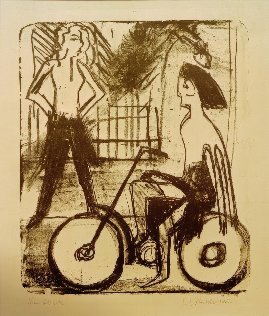 Pyöräilijä tekijältä Ernst Ludwig Kirchner