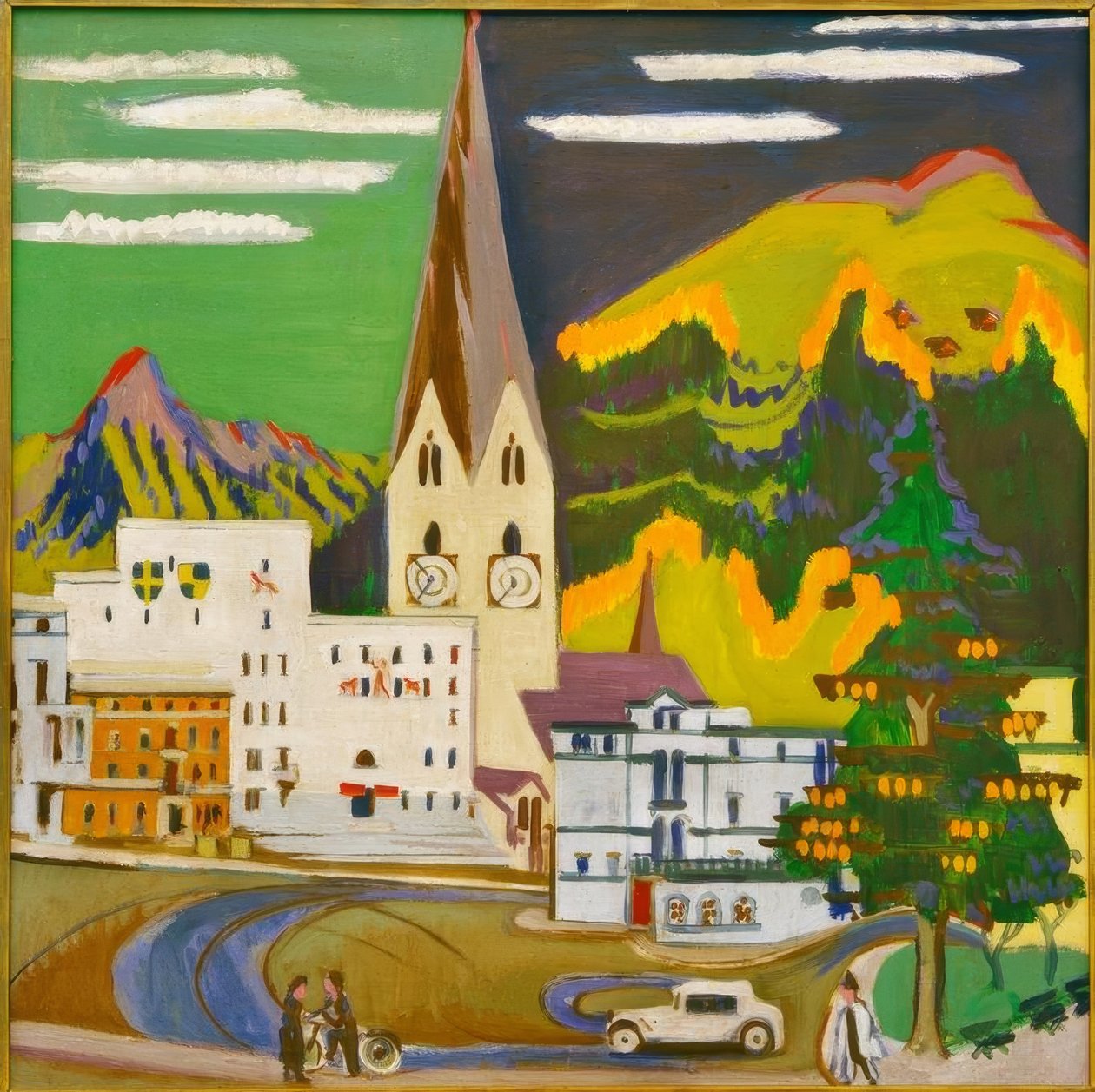 Kaupungintalo Davos Platz tekijältä Ernst Ludwig Kirchner