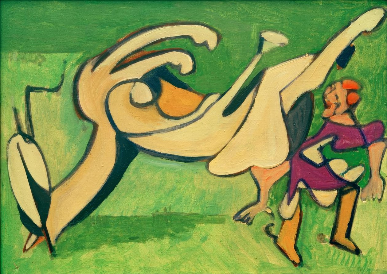 Reiterin mit gestürztem Pferd tekijältä Ernst Ludwig Kirchner