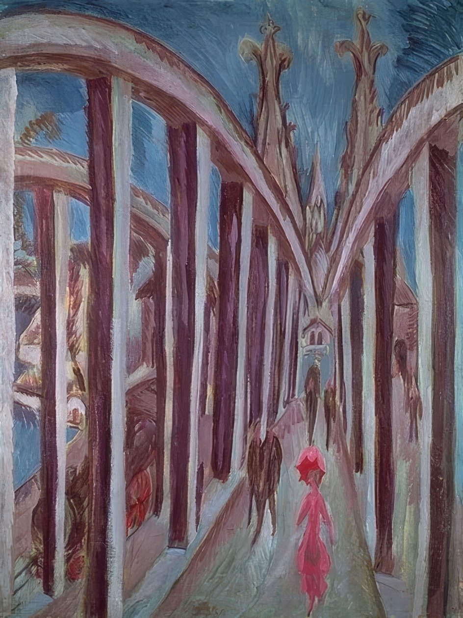 Reinin silta Kölnin lähellä. 1914 tekijältä Ernst Ludwig Kirchner