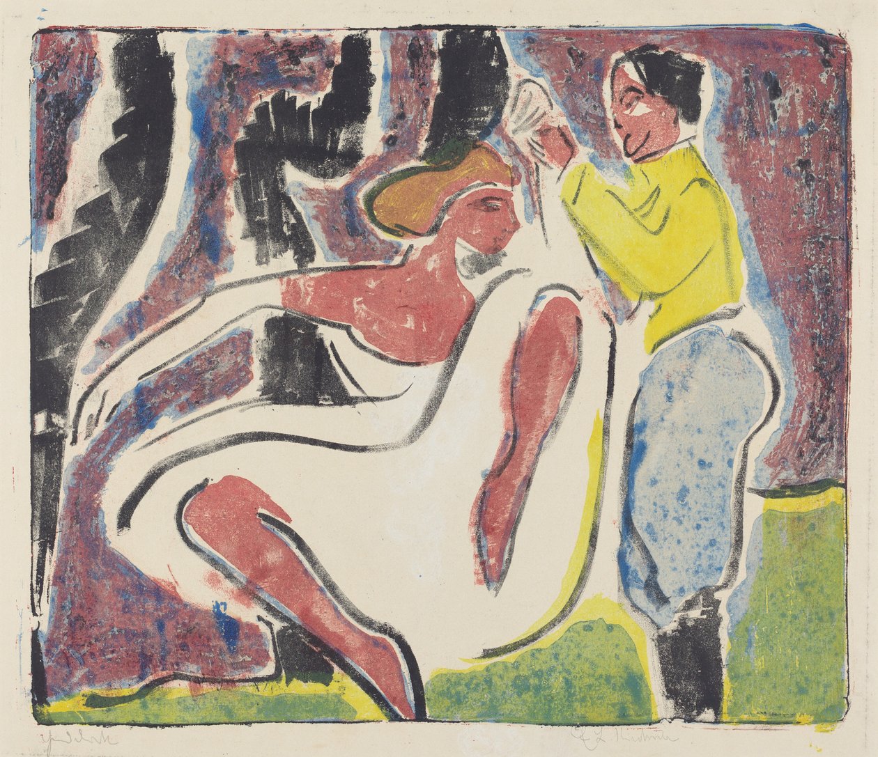 Venäläiset tanssijat tekijältä Ernst Ludwig Kirchner