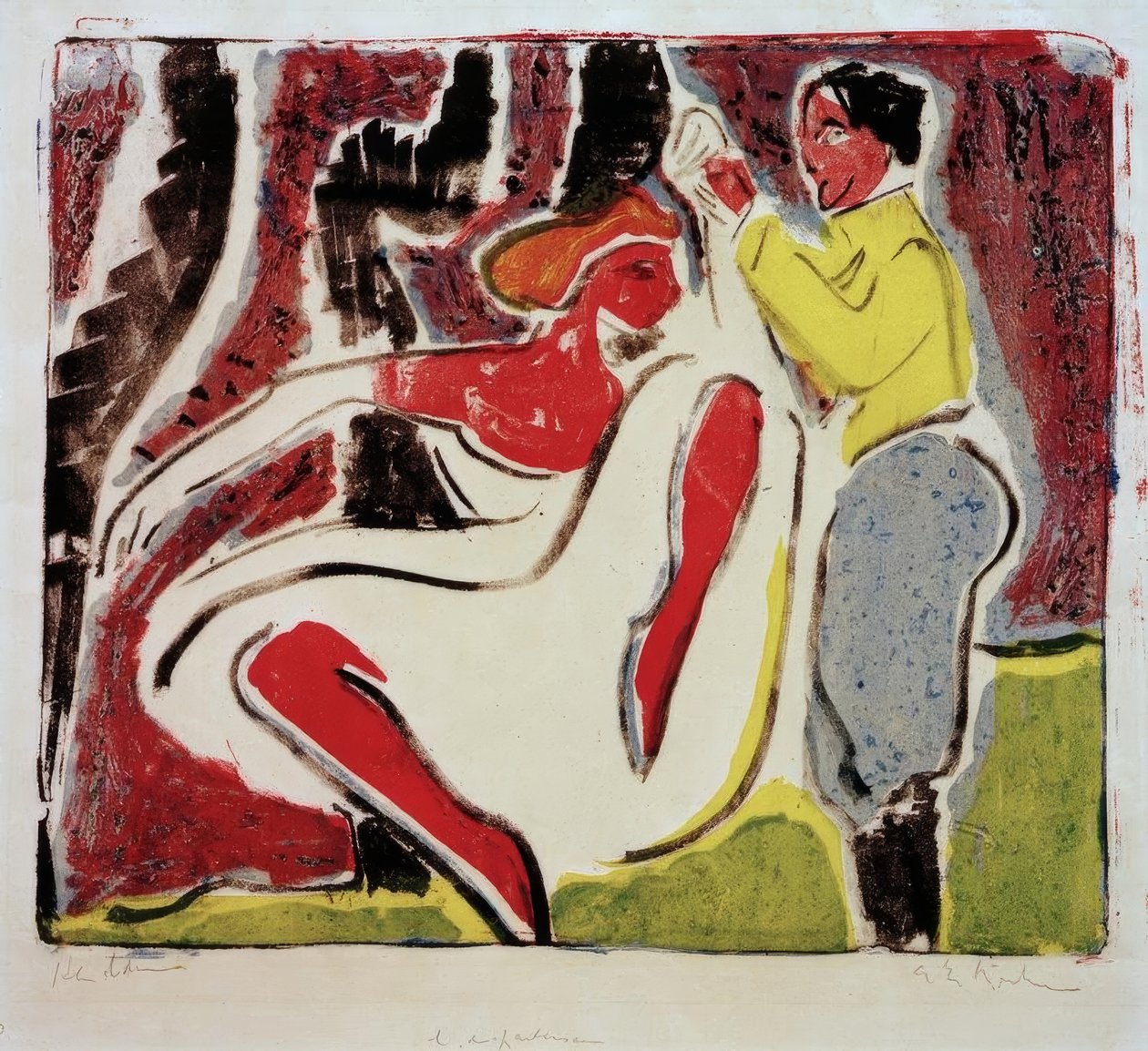 Venäläinen tanssijapari tekijältä Ernst Ludwig Kirchner
