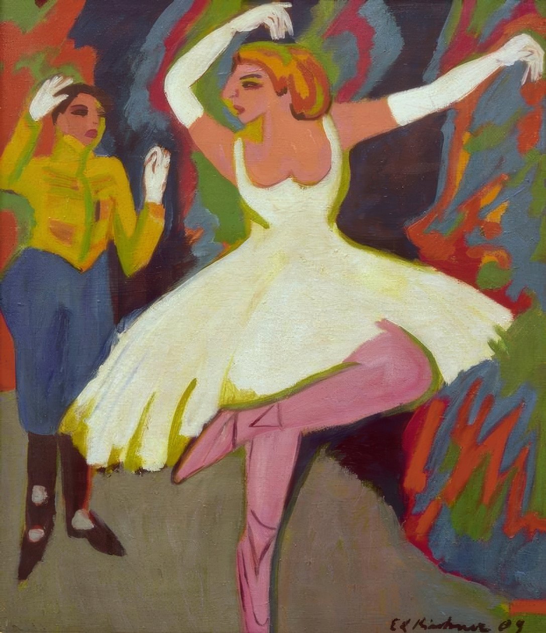Venäläinen Tanzpaar tekijältä Ernst Ludwig Kirchner