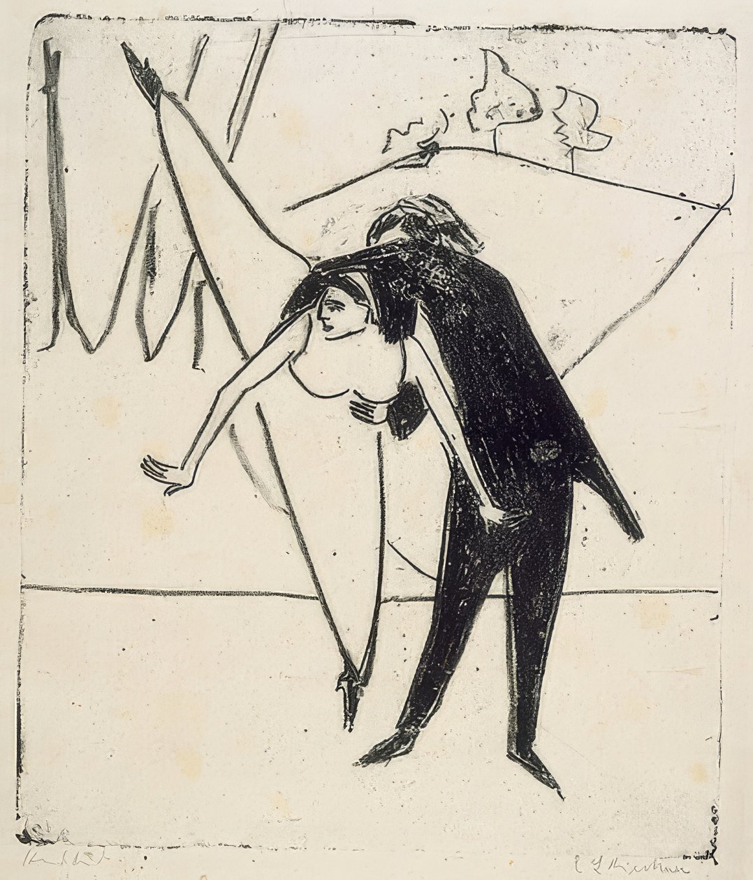 Sakset (tanssiteos). 1910 tekijältä Ernst Ludwig Kirchner