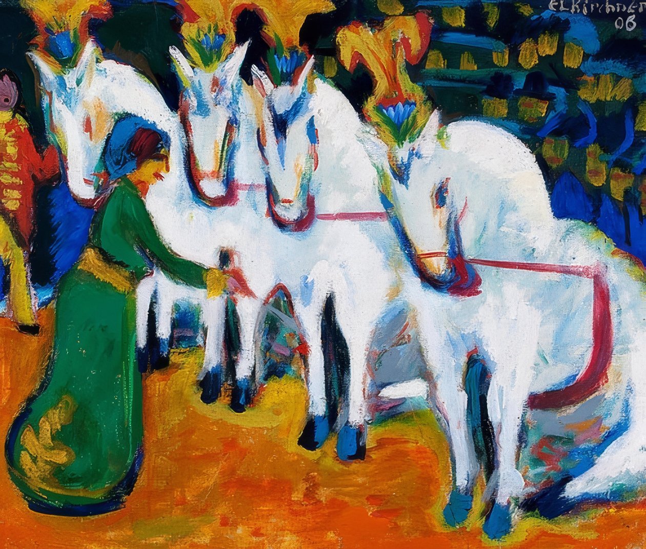 Schimmeldressurakt. 1908-09 tekijältä Ernst Ludwig Kirchner