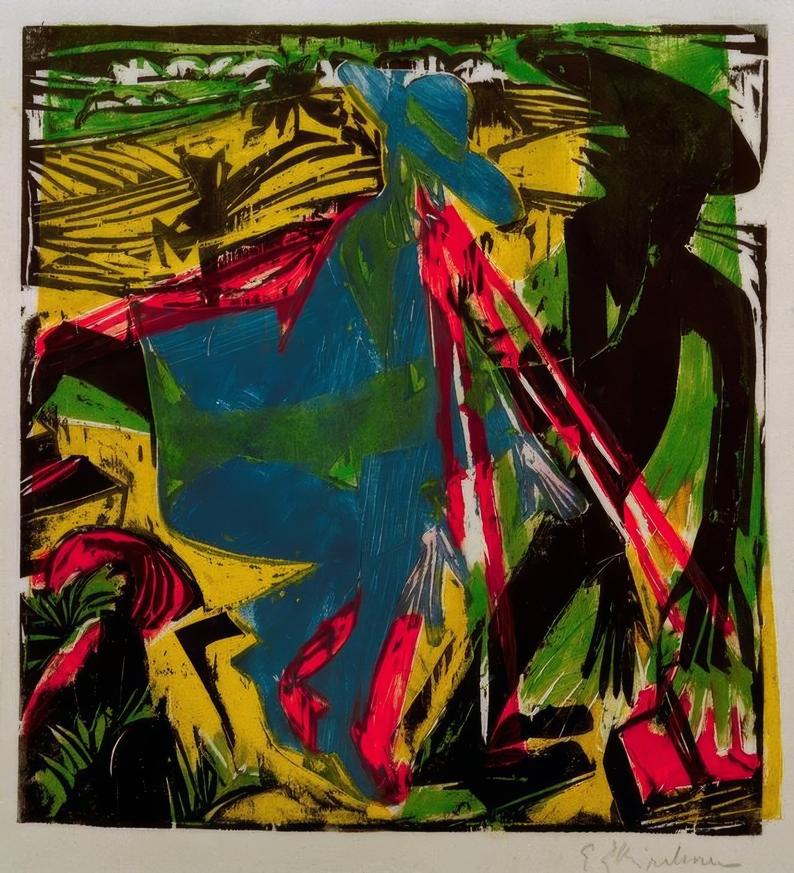 Schlemihlin kohtaaminen varjon kanssa tekijältä Ernst Ludwig Kirchner