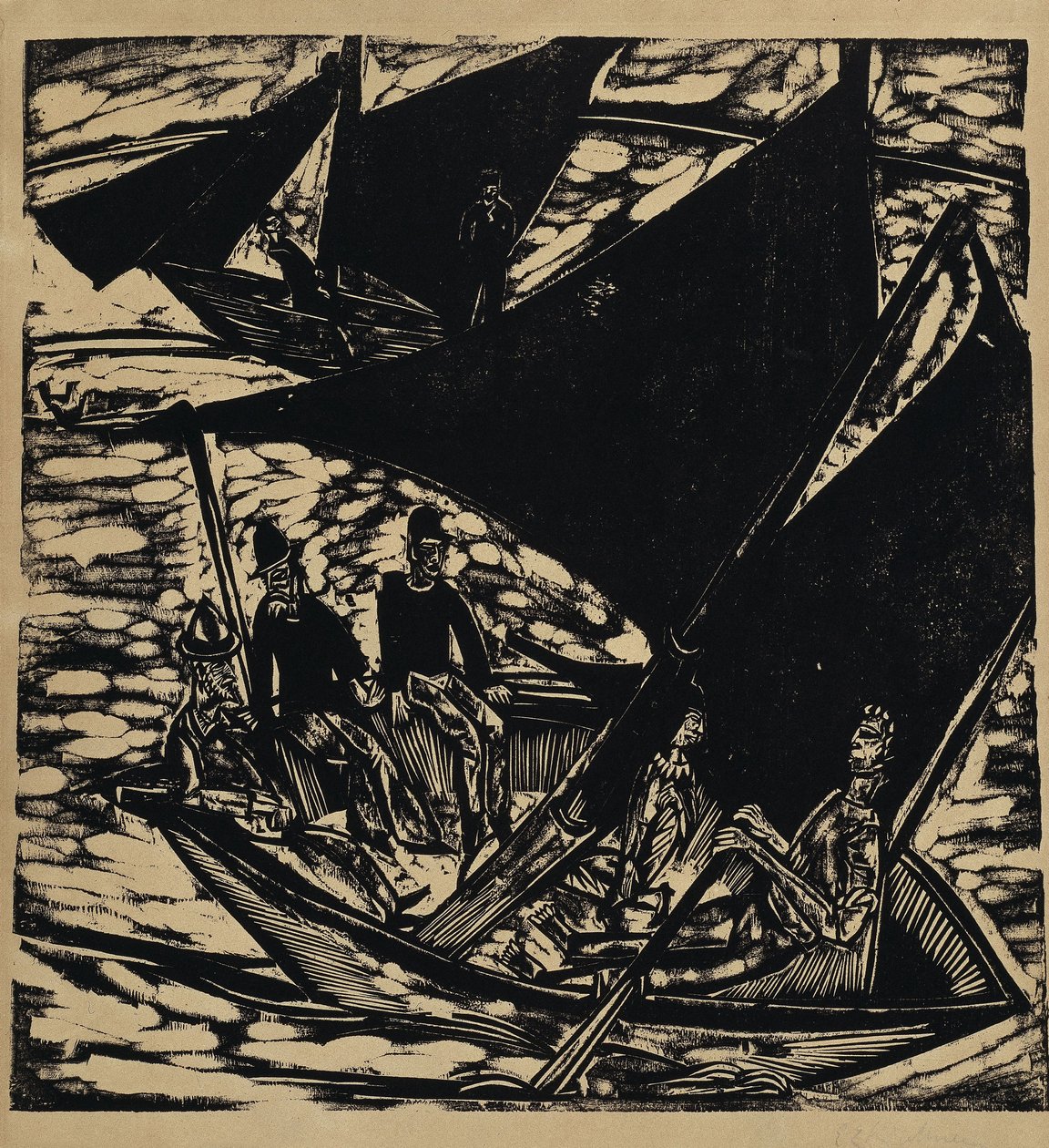 Purjeveneitä Fehmarnin luona tekijältä Ernst Ludwig Kirchner
