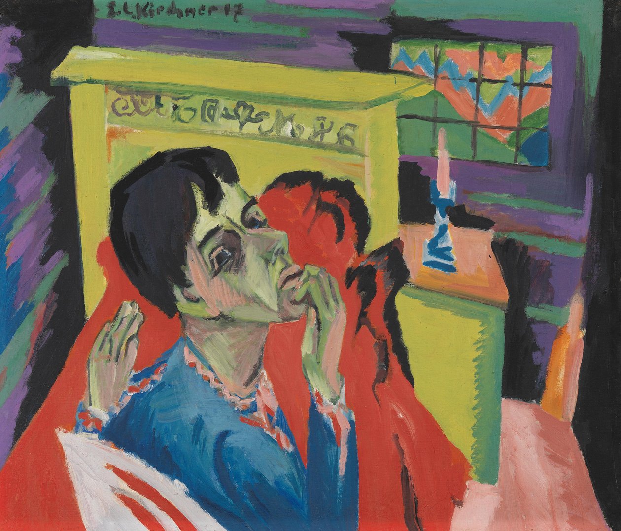 Omakuva sairaana (Sairas) tekijältä Ernst Ludwig Kirchner