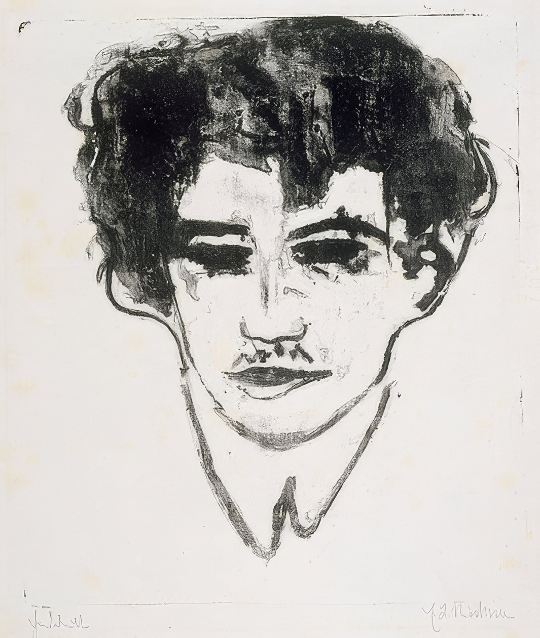 Omakuva. Noin 1908 tekijältä Ernst Ludwig Kirchner