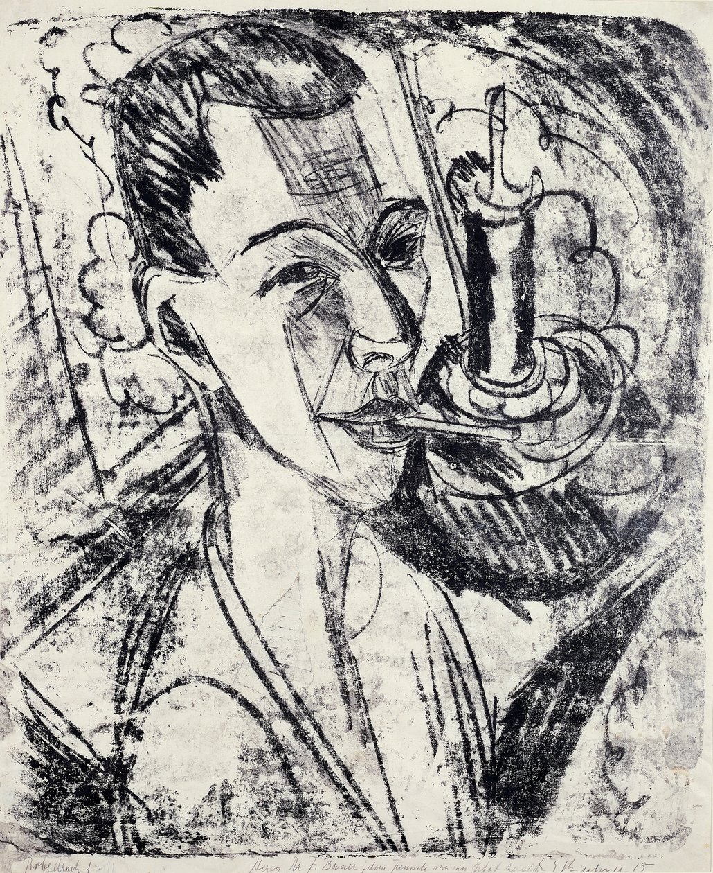 Omakuva savukkeella tekijältä Ernst Ludwig Kirchner