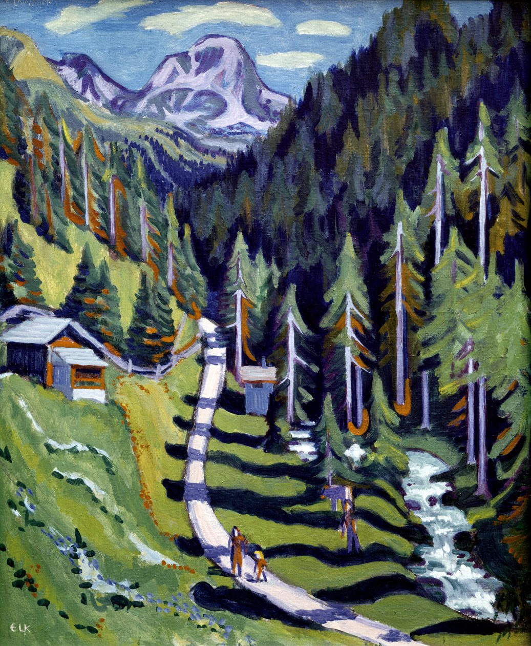 Sertigin laakso. 1937. (öljy kankaalle) tekijältä Ernst Ludwig Kirchner