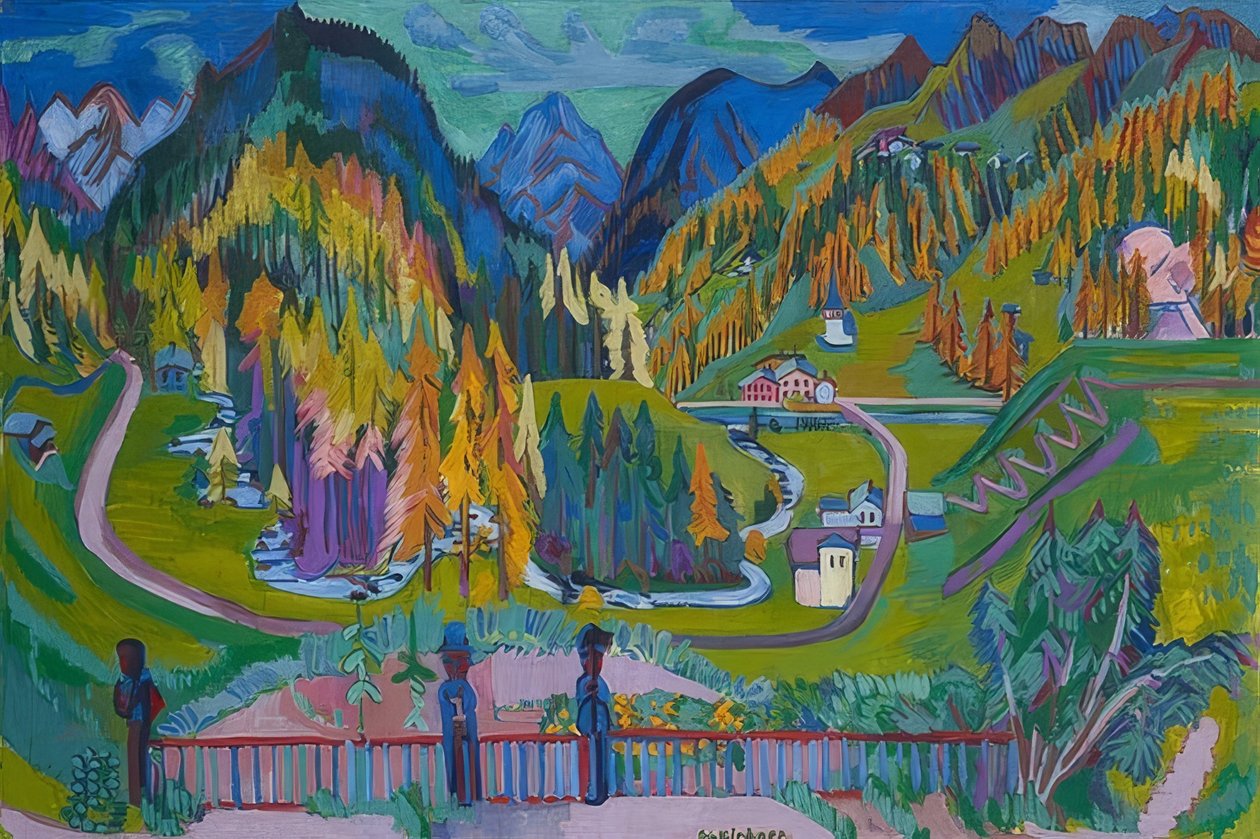 Sertigtal syksyllä. 1925-26 tekijältä Ernst Ludwig Kirchner