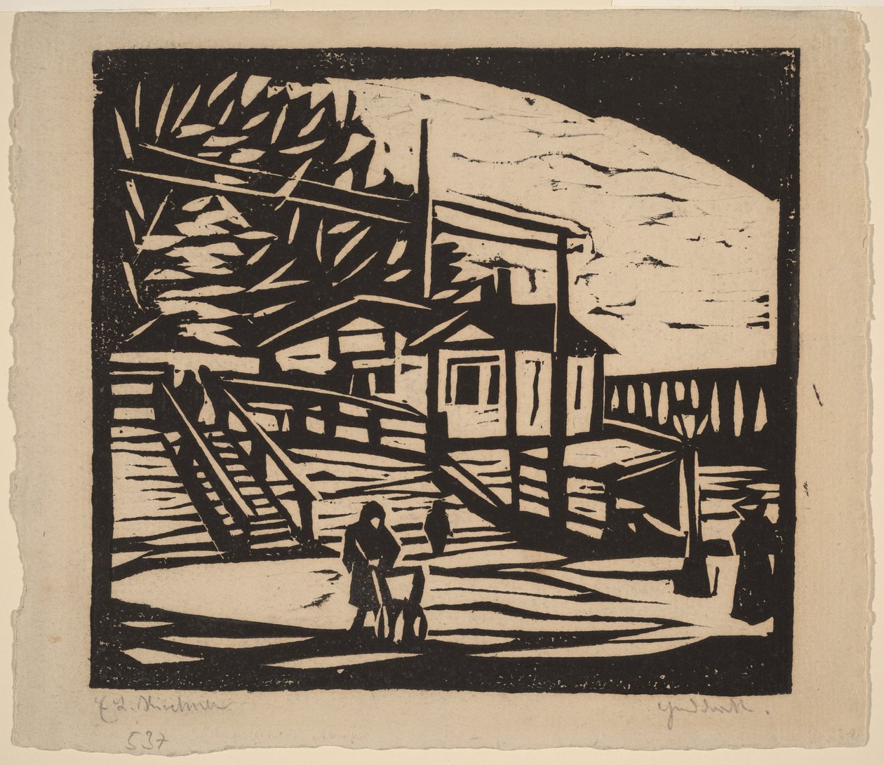 Vaja Elben rannalla tekijältä Ernst Ludwig Kirchner