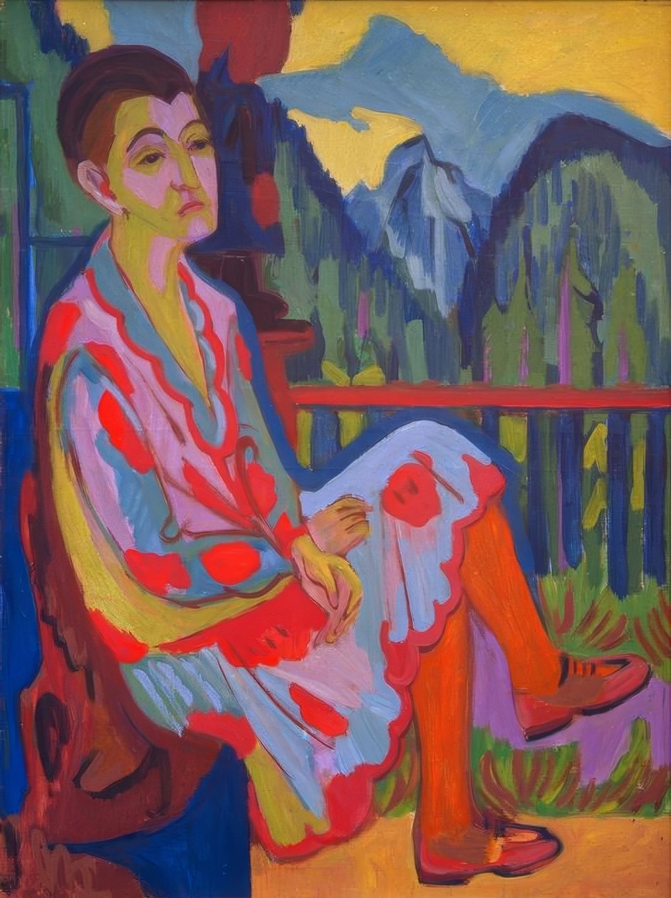 Istuva nainen (Erna Kirchner) tekijältä Ernst Ludwig Kirchner