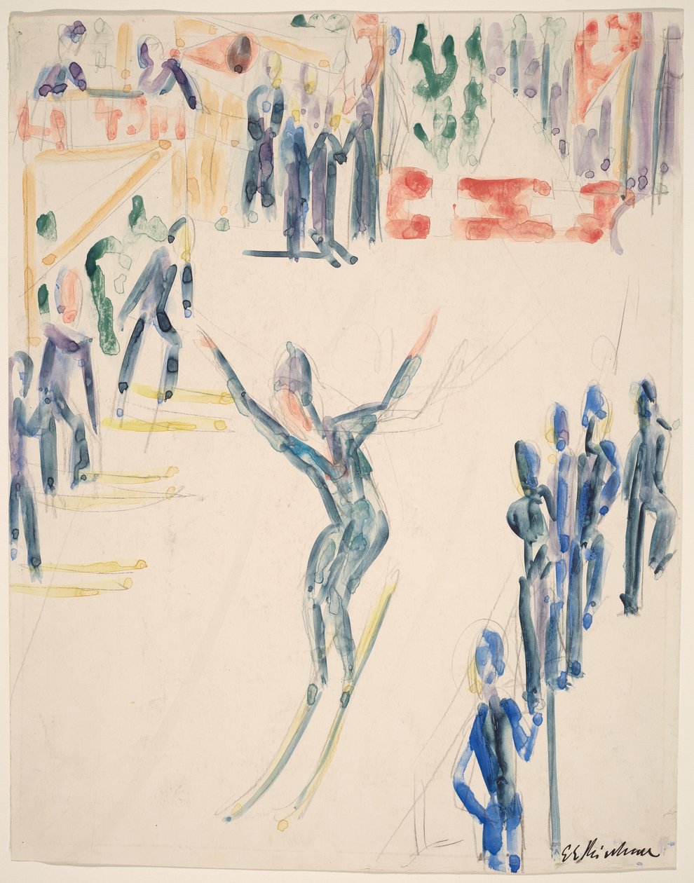 Mäkihyppääjä tekijältä Ernst Ludwig Kirchner