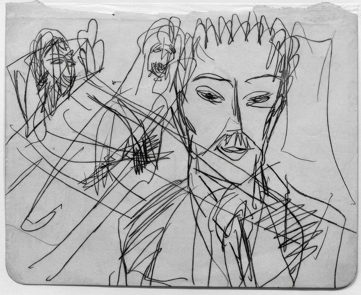 Skizze zu La bête humaine tekijältä Ernst Ludwig Kirchner
