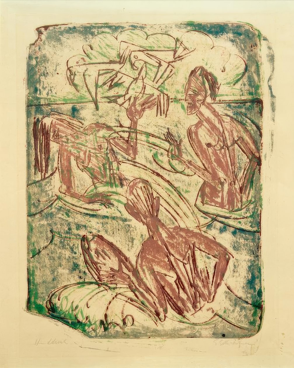 Roiskekylpy tekijältä Ernst Ludwig Kirchner