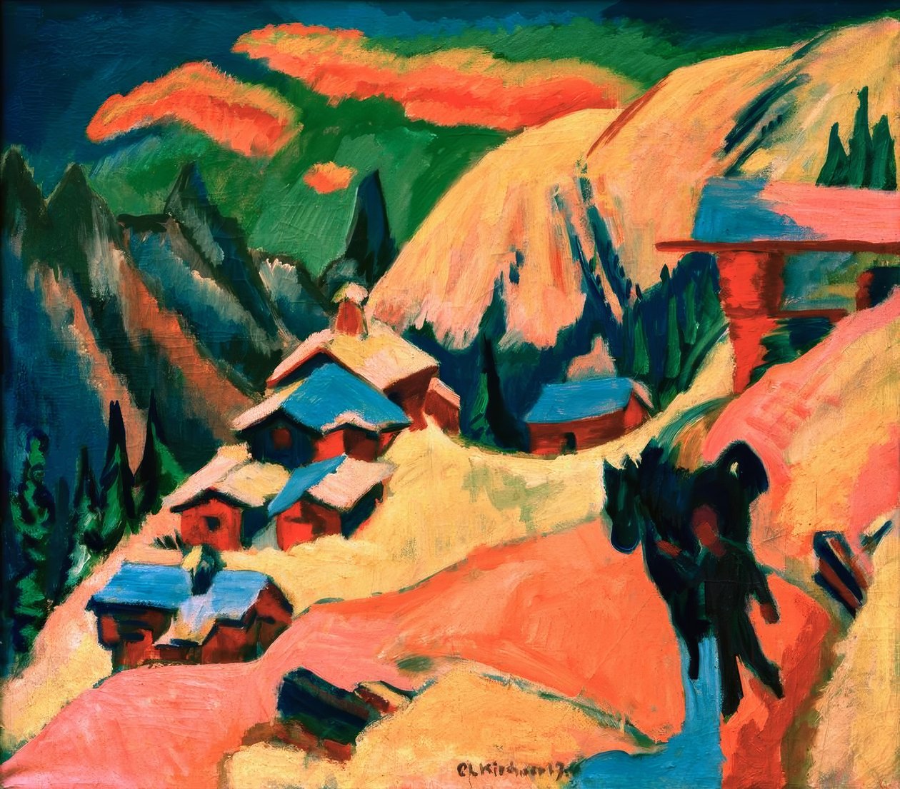 Stafelalp lumessa tekijältä Ernst Ludwig Kirchner