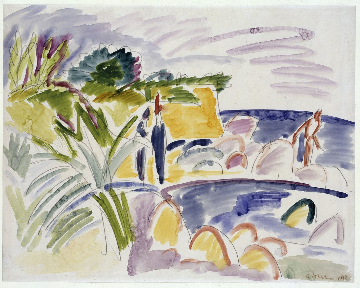 Fehmarnin ranta tekijältä Ernst Ludwig Kirchner