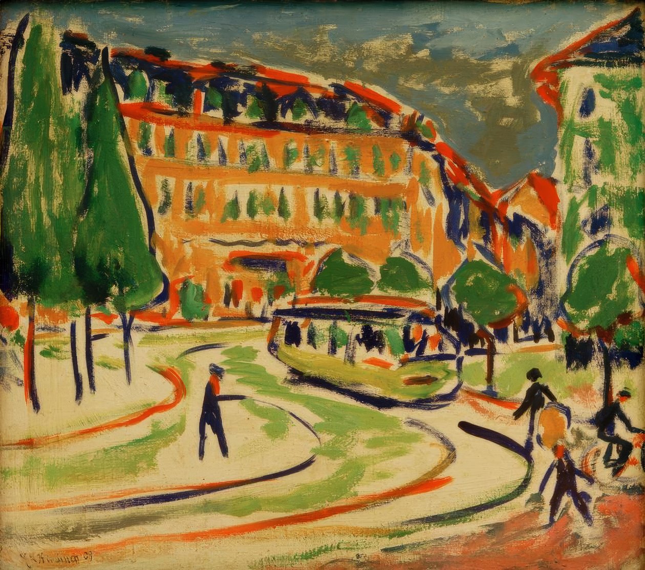Straßenbahn Dresdenissä tekijältä Ernst Ludwig Kirchner