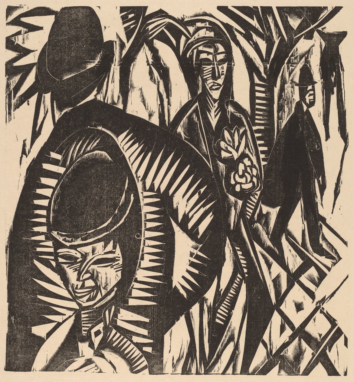 Katukohtaus sateen jälkeen tekijältä Ernst Ludwig Kirchner