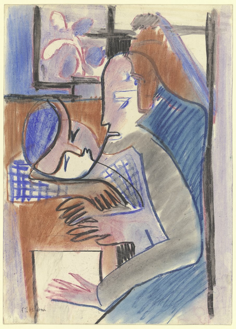 Schweizer Mädchen tekijältä Ernst Ludwig Kirchner