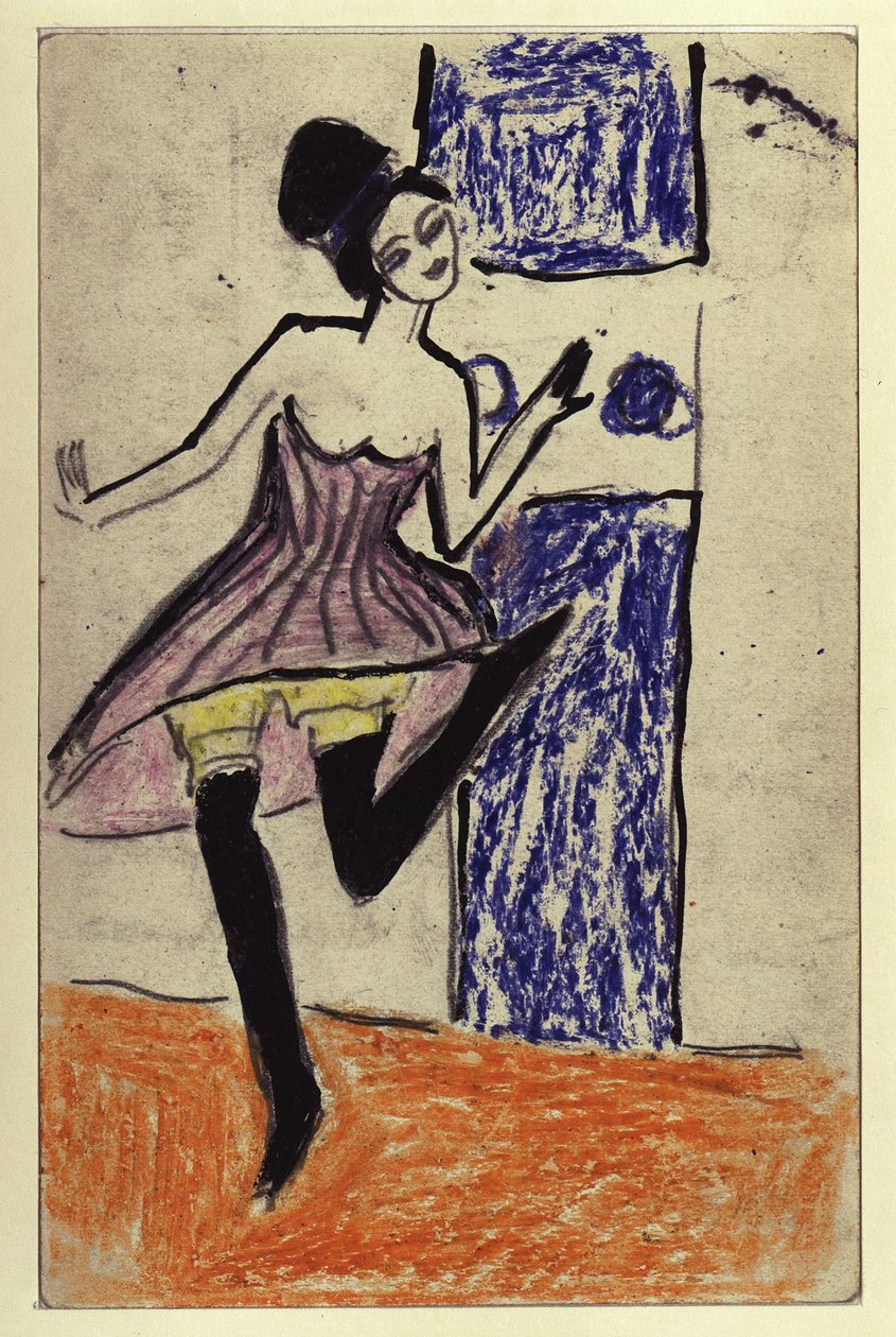 Tänzerin (Postkarte an Maschka Mueller) tekijältä Ernst Ludwig Kirchner