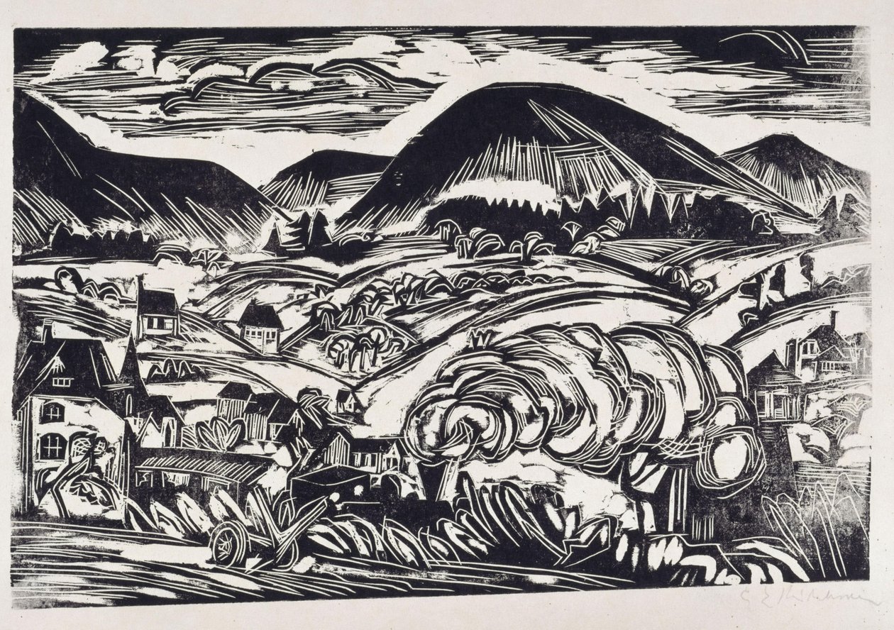 Taunus-maisema tekijältä Ernst Ludwig Kirchner