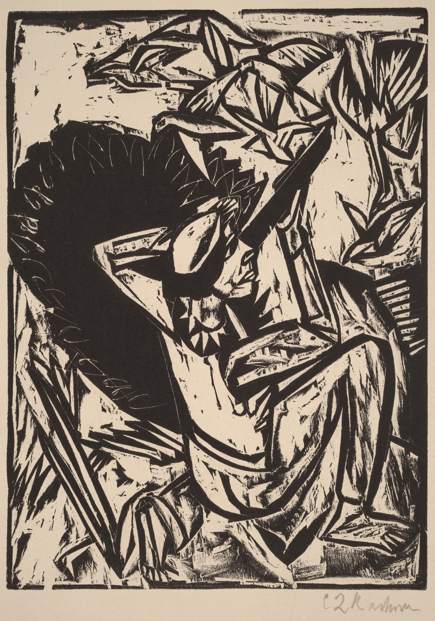 Lokkimetsästäjä tekijältä Ernst Ludwig Kirchner
