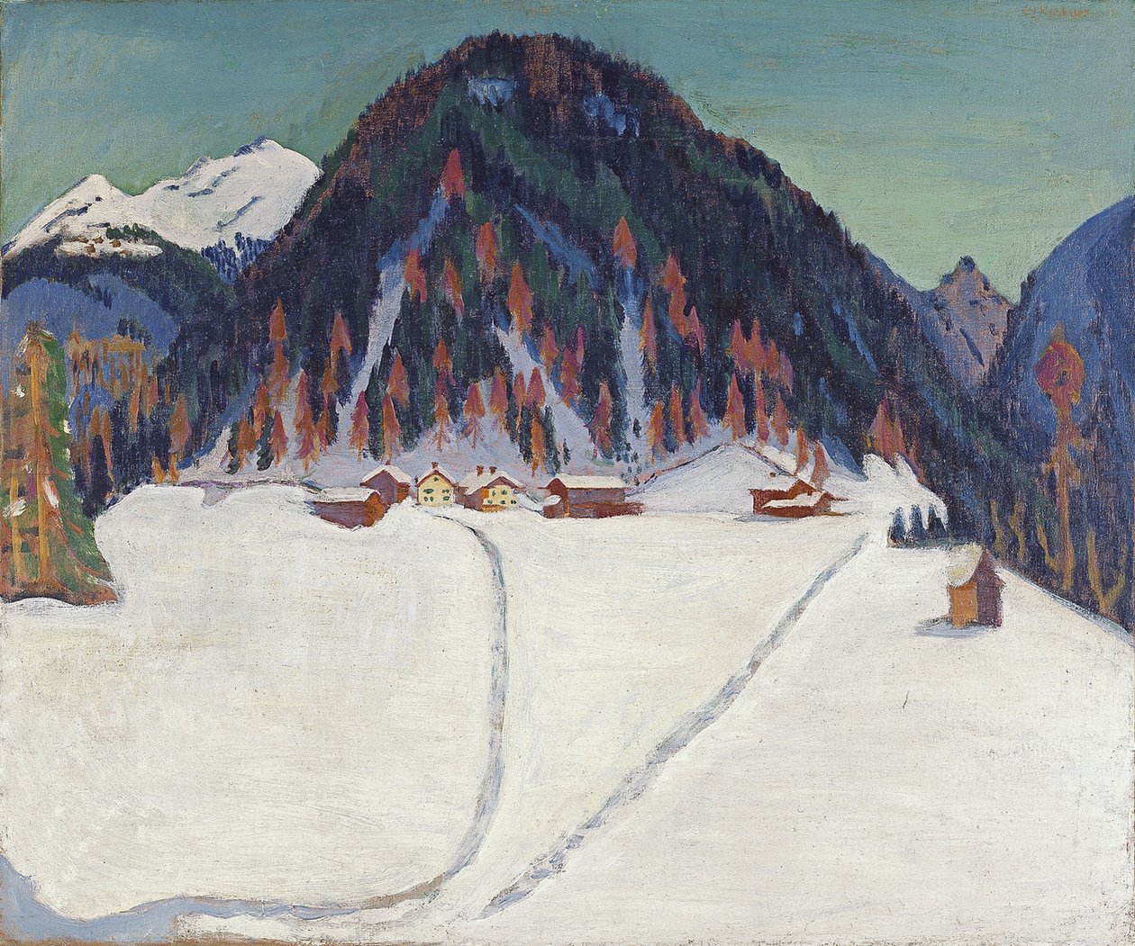 Junkerboden lumen alla, noin 1936-1938 tekijältä Ernst Ludwig Kirchner