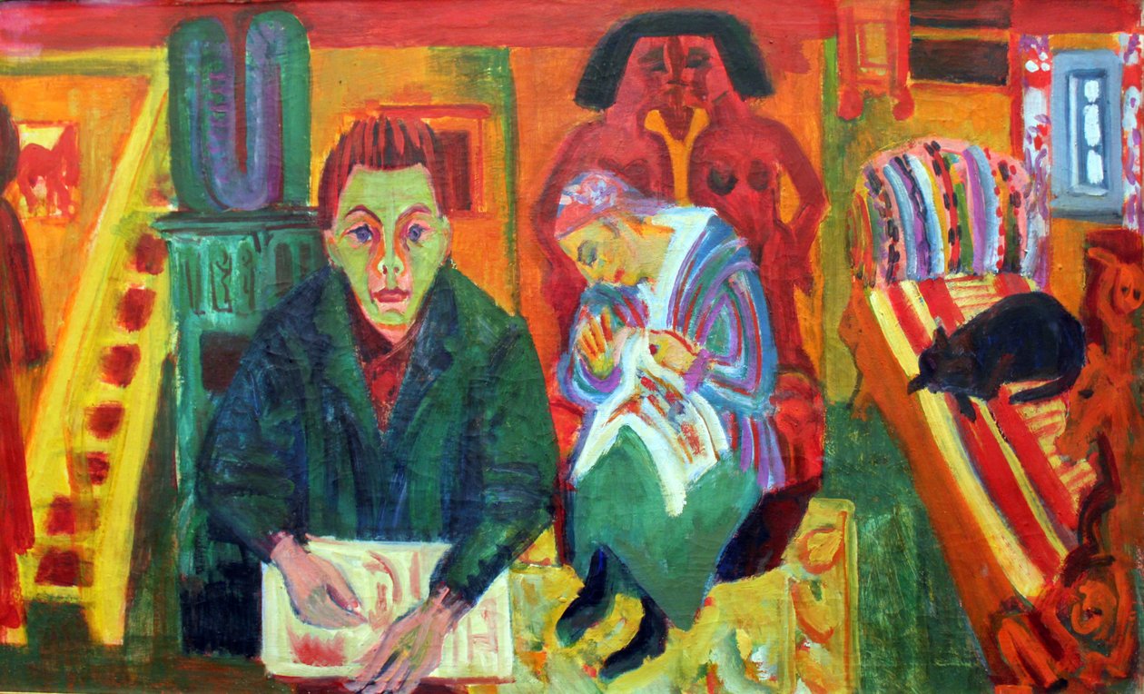 Olohuone tekijältä Ernst Ludwig Kirchner